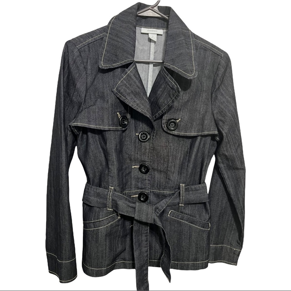 Dress barn  denim jacket with belt